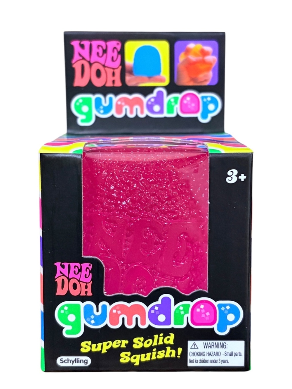 NeeDoh Gumdrop Super Solid Squish Stress Relief Toy - Pink